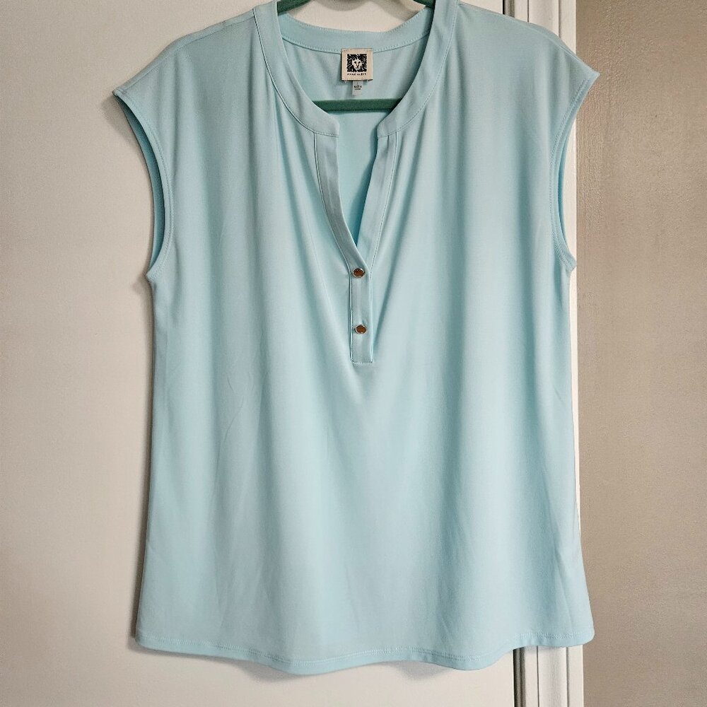 Anne Klein Short Sleeve Shell/Blouse Size L